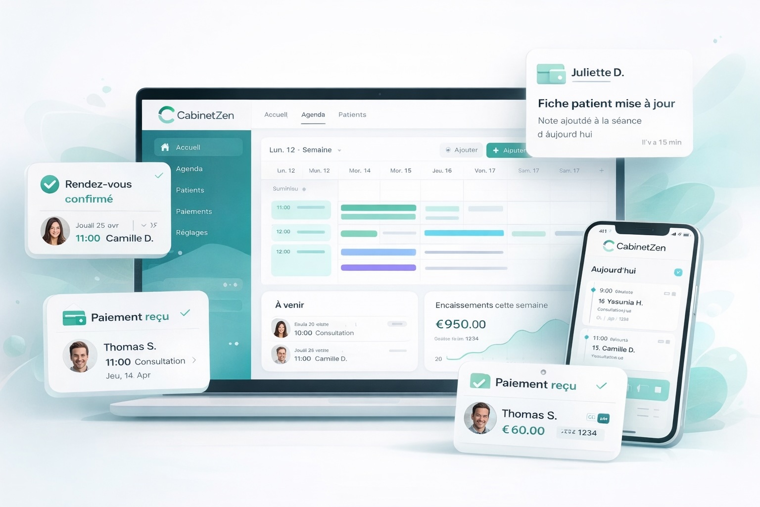 CabinetZen est lancé : le logiciel de gestion pensé pour les professionnels de l’accompagnement, du bien-être et du soin