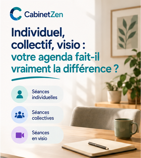 Gérer plusieurs types de consultations dans un même cabinet : individuel, collectif, visio